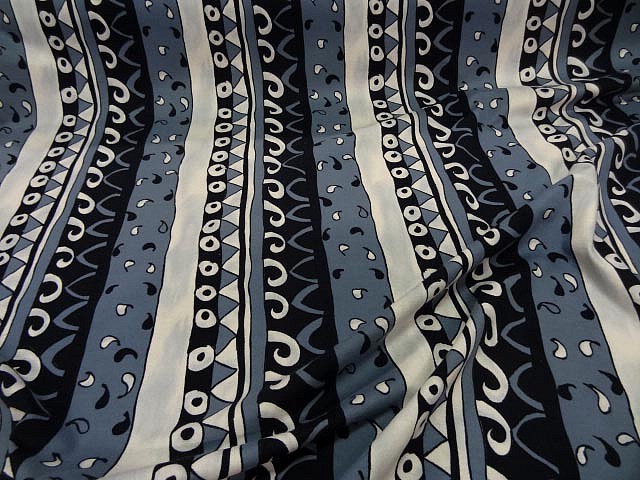 Jersey coton lycra frises grecques theme de l eau 1