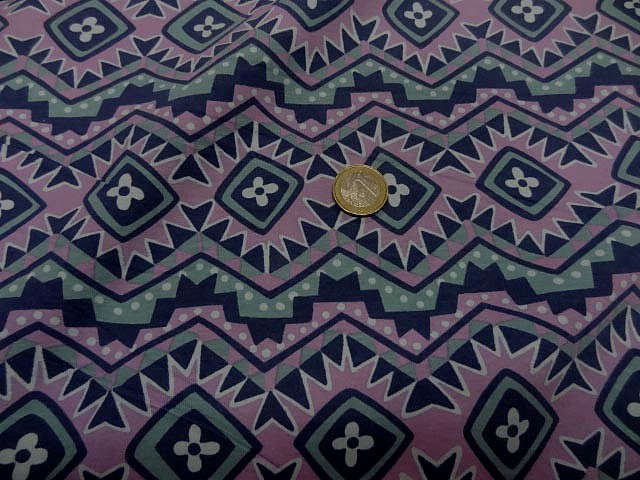 Jersey coton lycra frises inca marine et glycine 2