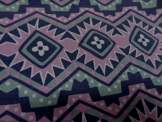 Jersey coton lycra frises inca marine et glycine 3