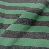 Jersey coton lycra gris raye vert3
