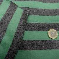Jersey coton lycra gris raye vert8