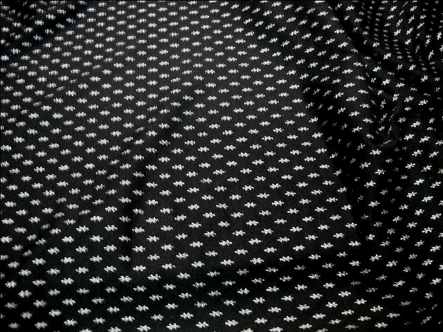 Jersey coton lycra noir star motif argent 3 