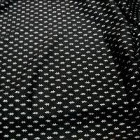 Jersey coton lycra noir star motif argent 3