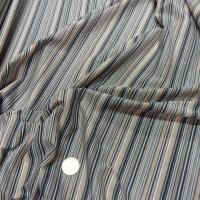 Jersey coton lycra raye beige gris
