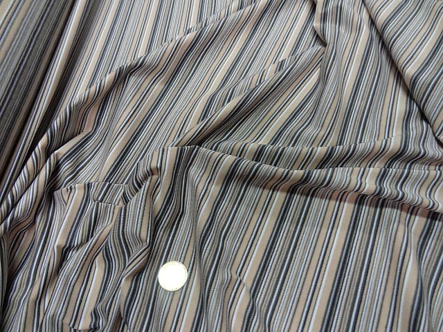 Jersey coton lycra raye beige gris