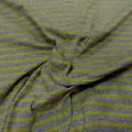 Jersey coton lycra raye gris chine anis 1