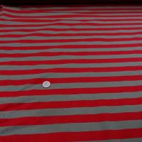 Jersey coton lycra raye taupe rouge1