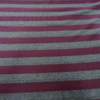 Jersey coton lycra rayures bagnard gris chine lie de vin 1