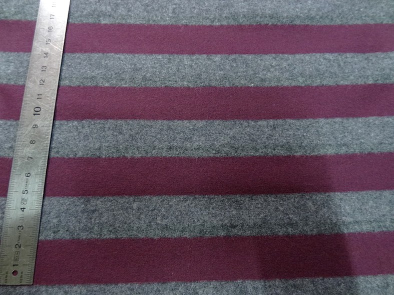 Jersey coton lycra rayures bagnard gris chine lie de vin 2