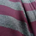 Jersey coton lycra rayures bagnard gris chine lie de vin 4