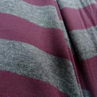 Jersey coton lycra rayures bagnard gris chine lie de vin 4