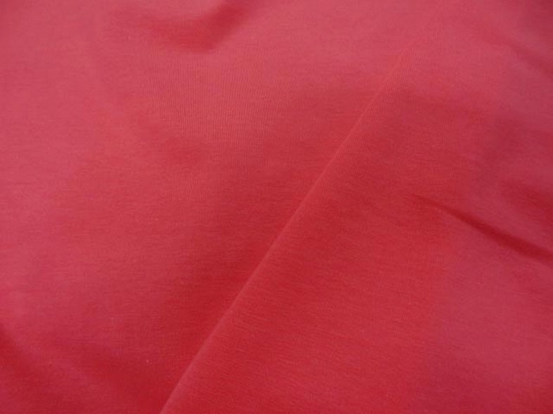 Jersey coton lycra rose nacarat