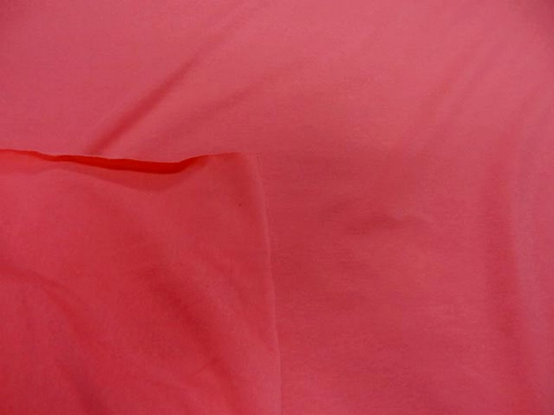 Jersey coton lycra rose nacarat 2
