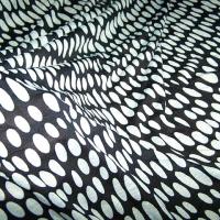 Jersey coton melange noir pois ovales blancs 2 