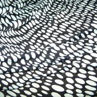 Jersey coton melange noir pois ovales blancs 3 
