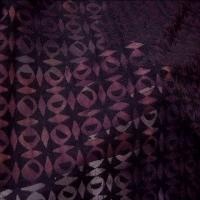 Jersey coton melange prune devore carres et spheres 1