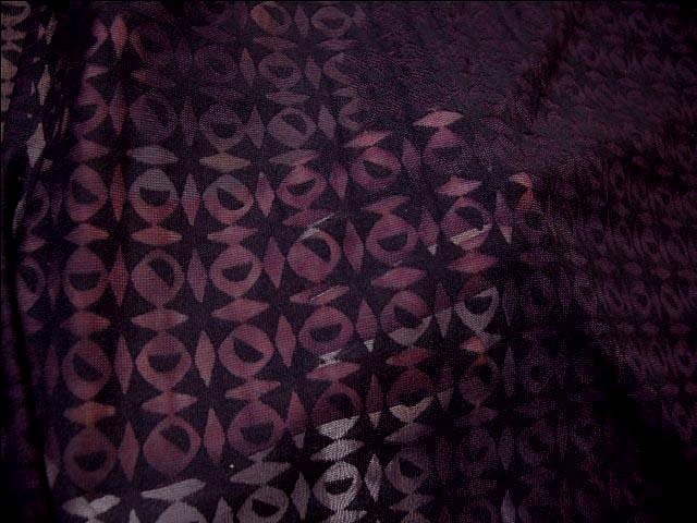 Jersey coton melange prune devore carres et spheres 1