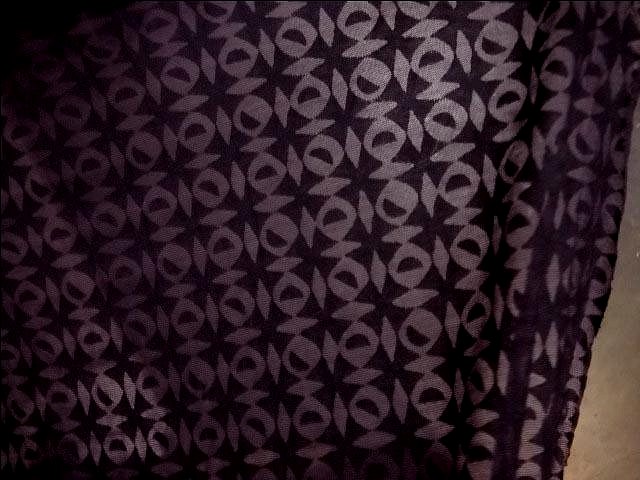 Jersey coton melange prune devore carres et spheres 3