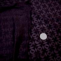 Jersey coton melange prune devore carres et spheres 4 
