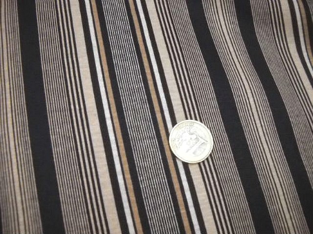 Jersey coton raye bisque noir 1