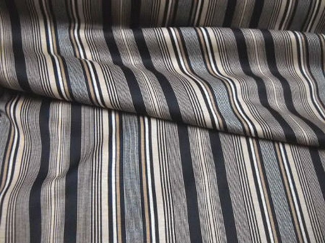 Jersey coton raye bisque noir 2