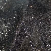 Jersey coton viscose a sequins noirs