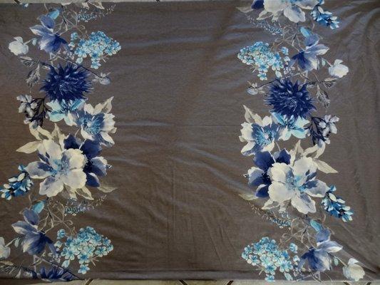 Jersey coton viscose taupe bi bandes 01