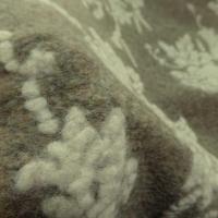 Jersey de laine aspect laine cardee beige chine fleuri ecru 2