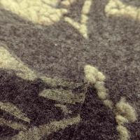 Jersey de laine aspect laine cardee brun chine fleuri sable 8 1