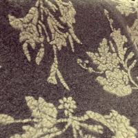 Jersey de laine aspect laine cardee brun chine fleuri sable 9 1