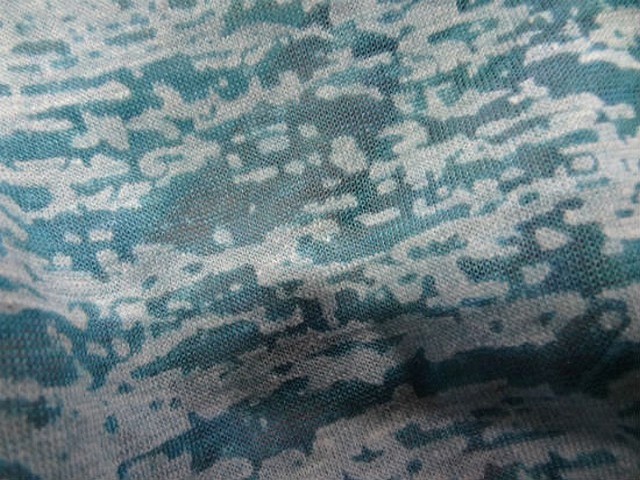 Jersey devore bleu aspect crepis 1