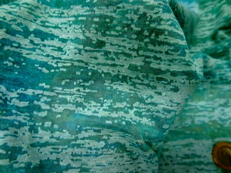 Jersey devore turquoise aspect crepis 2 1