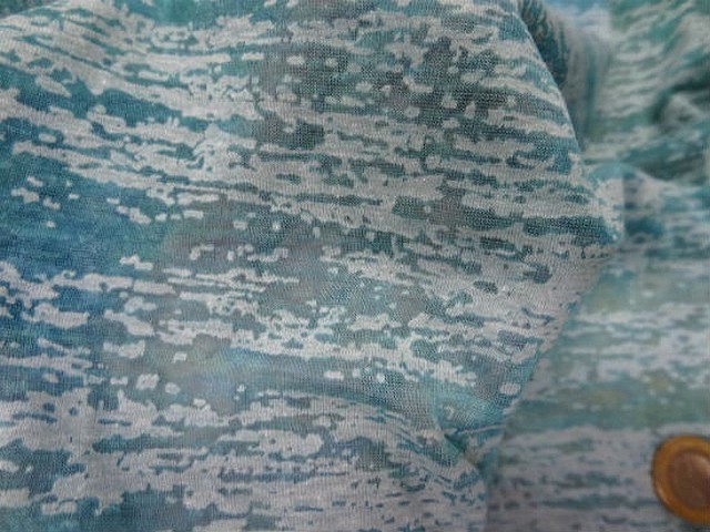 Jersey devore bleu aspect crepis 2