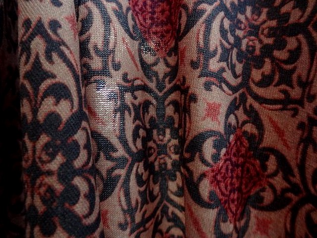 Jersey et mousseline assortie orient