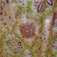 Jersey fin carreaux fleuris vintage 2