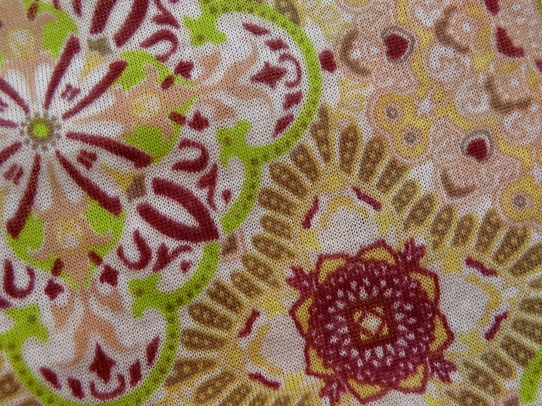 Jersey fin carreaux fleuris vintage 3