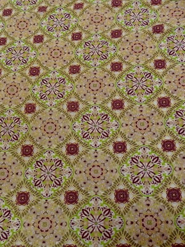 Jersey fin carreaux fleuris vintage 4 