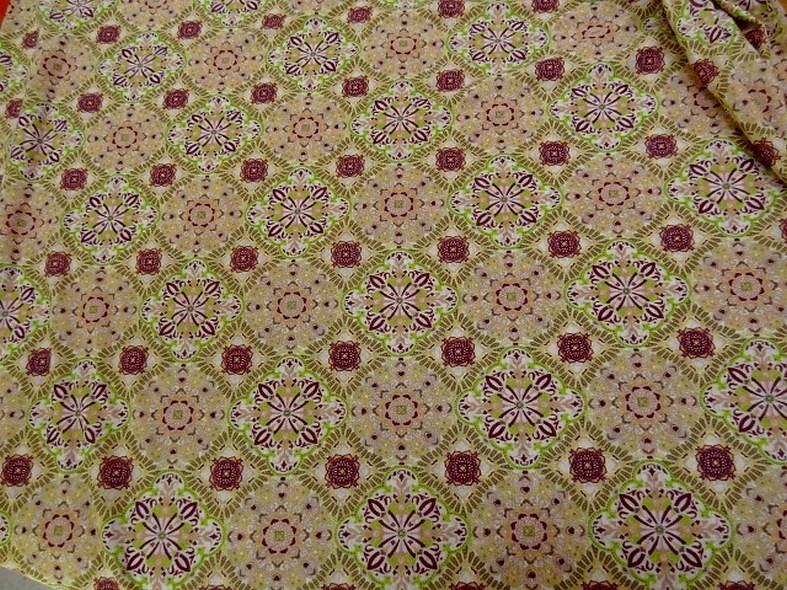 Jersey fin carreaux fleuris vintage 4