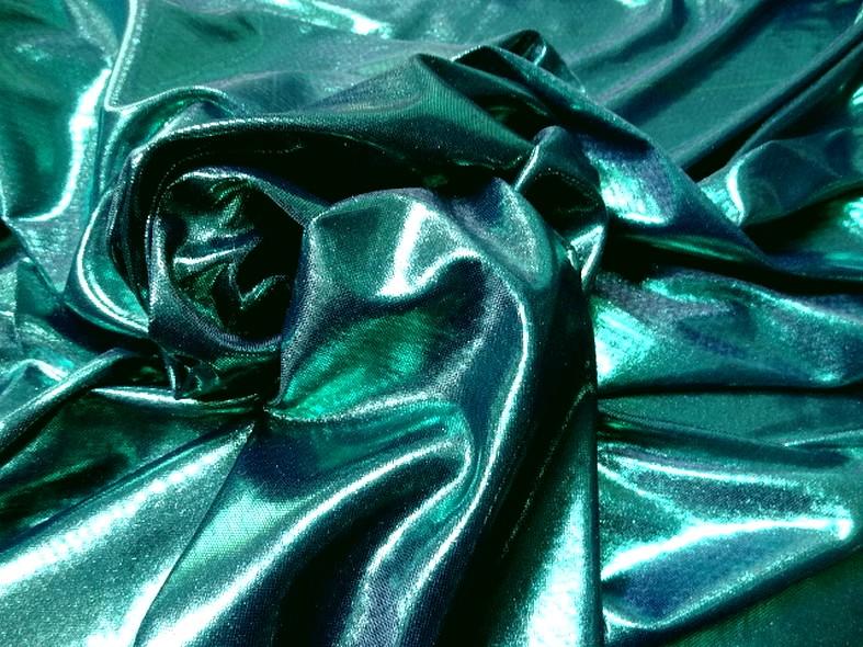 Jersey fin lame bleu vert turquoise 2