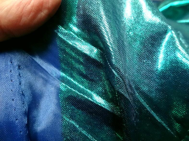 Jersey fin lame bleu vert turquoise 4