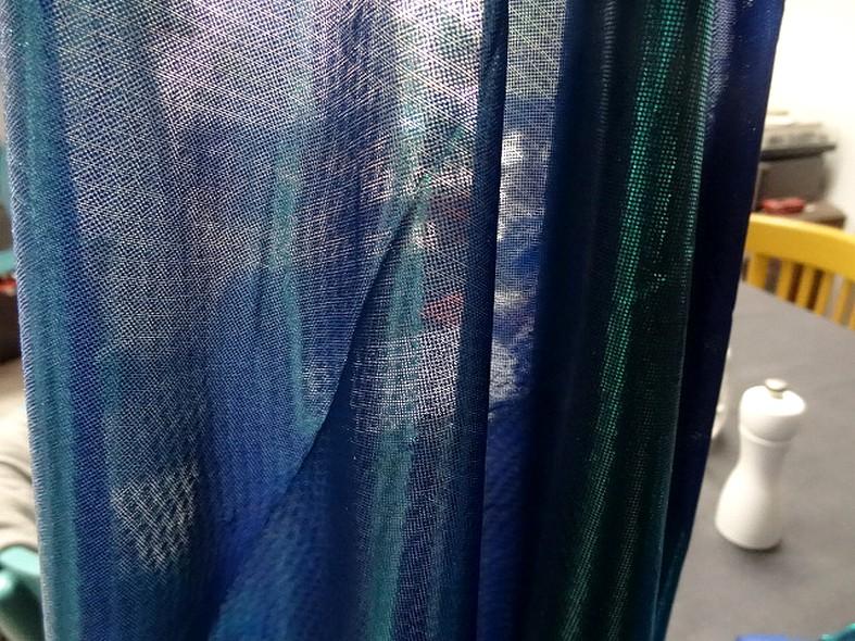 Jersey fin lame bleu vert turquoise 5