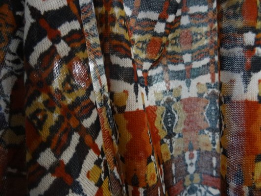 Jersey fin marron ocre ethnique 03