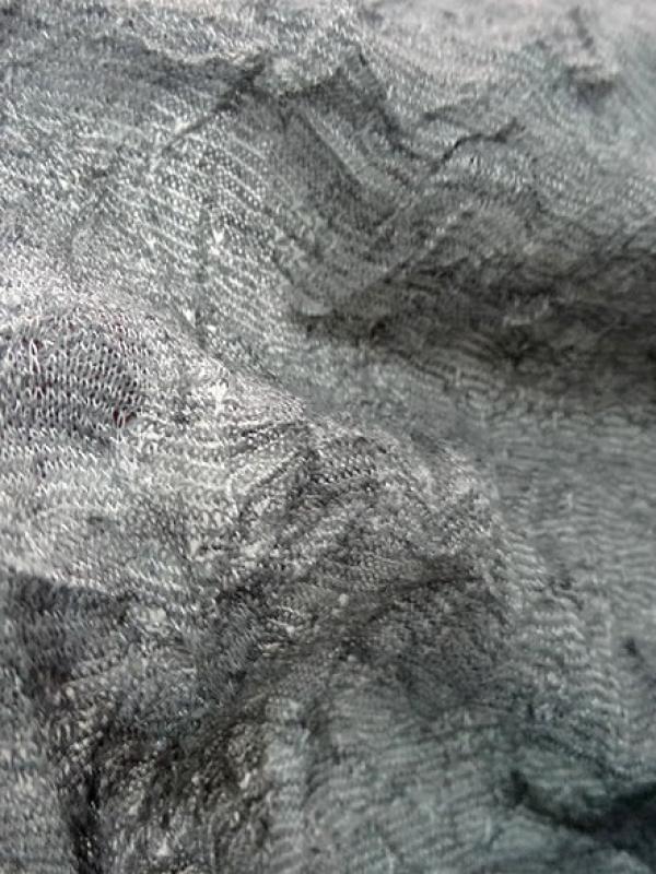 Jersey fin melange froisse permanent gris argente 3