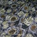 Jersey gris taupe fleurs ocres et noires 1
