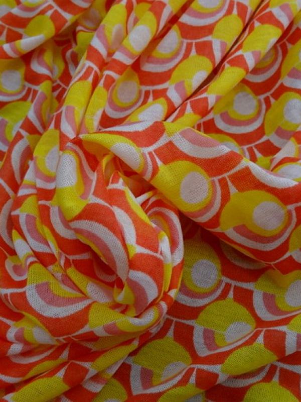 Jersey melange motif pois fantaisie vintage 1 