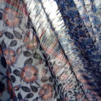 Jersey polyester carreaux et fleurs 5 