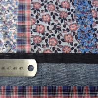 Jersey polyester carreaux et fleurs 8 