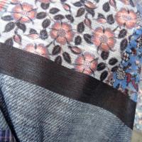 Jersey polyester carreaux et fleurs 9 
