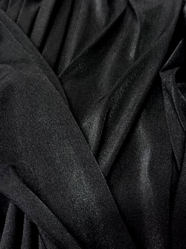 Jersey polyester lycra noir 1