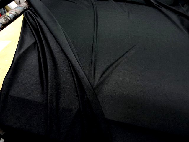 Jersey polyester lycra noir 2